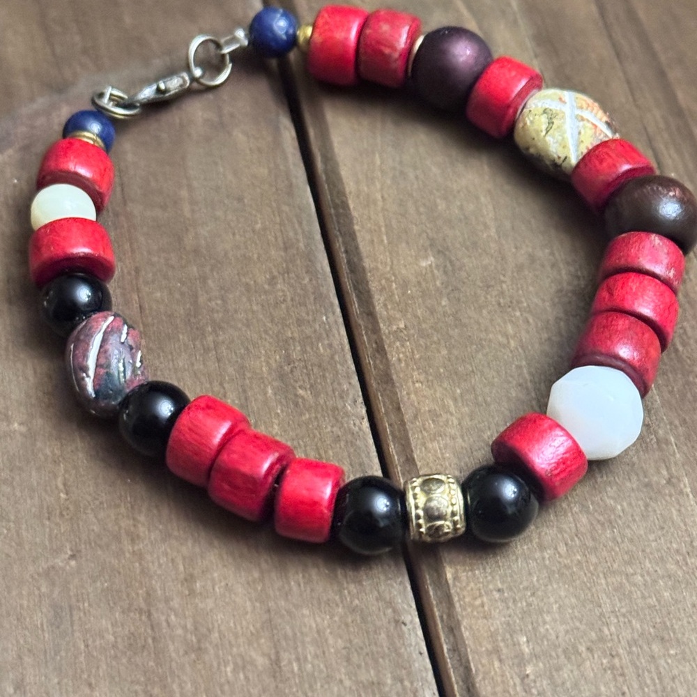 Rustic Bohemian Beaded Bracelet